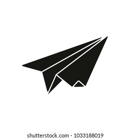 paper plane. origami glider