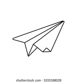 paper plane. origami glider