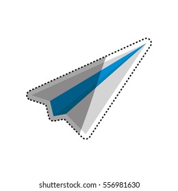 Paper plane origami icon vector illustration graphic design