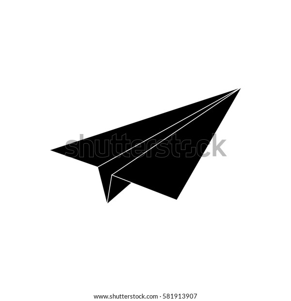 Paper Plane Origami Icon Vector Illustration Stock Vector (Royalty Free) 581913907