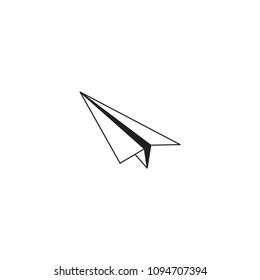 Paper plane, origami vector icon