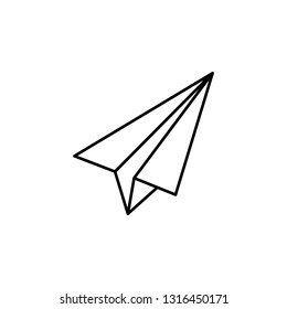 paper plane outline icon. Signs and symbols can be used for web, logo, mobile app, UI, UX