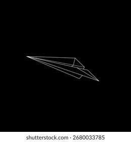 Paper Plane Polygonal Lines, can use for Logo, Pictogram, Website, Apps, or Graphic Design Element. 