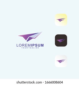 Vector de logotipo Premium para el plano de papel