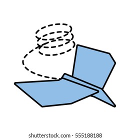 paper plane project business line dotted vector illustration eps 10