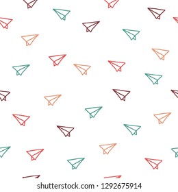 Paper plane repeat pattern. Perfect for fabric,paper,wrap,t-shirt,textile, poster, card, scrapbooking, birthday and party invitation, wallpaper or background.