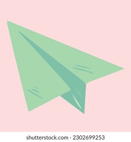 paper plane semi flat vector