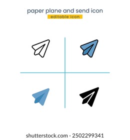 paper plane and send icon