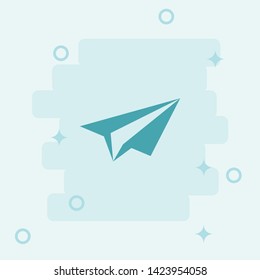 Paper plane or send Icon. Simple icon, blue colored icon illustration. 