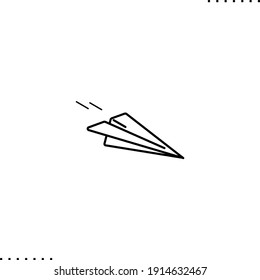 Paper plane, send a message, gossip news vector icon in outline