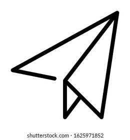 paper plane send message icon vector