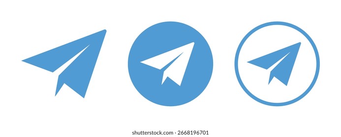 Icono de envío de mensaje de avión de papel símbolo de diseño de Vector