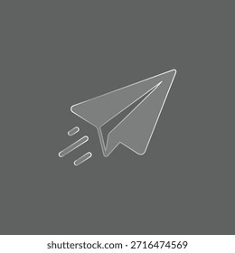 Ícone de Mensagem de Envio de Plano de Papel