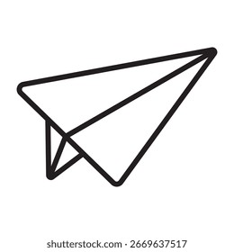 Paper plane send message line icon
