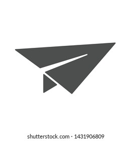 paper plane send message vector icon isolated on white background. paper plane flat icon for web, mobile and user interface design