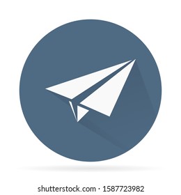 paper plane send message vector icon on a white background. paper airplane flat icon for web, mobile and  