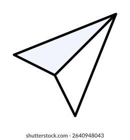 Paper Plane Send Message Vector Icon Set - Communication, Delivery, Direction, Travel, Outline, Flat, Editable Line Weight