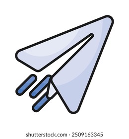 Eine Papierebene, die das Konzeptsymbol für Kommunikation, Messaging, Chat und Vektordesign zeigt