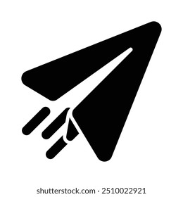 A paper plane showing concept icon of communication, messaging, chat vector design