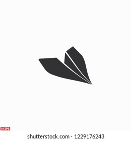 Paper Plane sign. Airplane symbol icon. Vector  Eps 10 