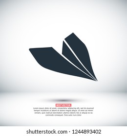 Paper Plane sign. Airplane symbol icon. Vector  Eps 10 