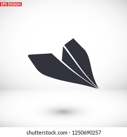 Paper Plane sign. Airplane symbol icon. Vector  Eps 10 
