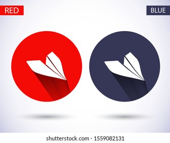 Paper Plane sign. Airplane symbol icon. Vector Eps 10