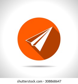 Paper Plane sign. Airplane symbol. Travel icon.
