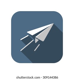 Paper Plane sign. Airplane symbol. Travel icon.