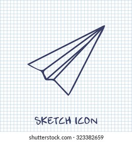 Paper Plane sign. Airplane symbol. Travel icon.