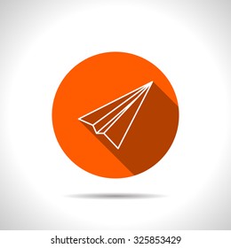 Paper Plane sign. Airplane symbol. Travel icon.