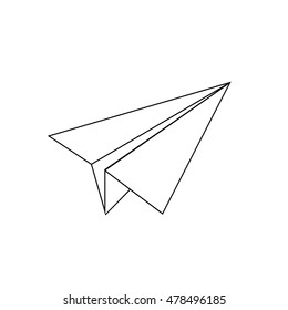 Paper Plane sign. Airplane symbol. Travel outline icon.

