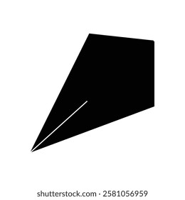 paper plane silhouette style icon design, Delivery logistics transportation shipping service warehouse industry and global theme Vector illustration