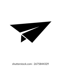 Icono simple del plano de papel de la Plantilla del Vector del diseño del estilo del glifo