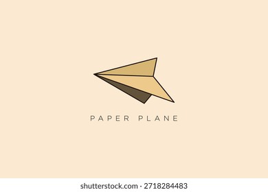 vetor de ícone de logotipo simples de plano de papel