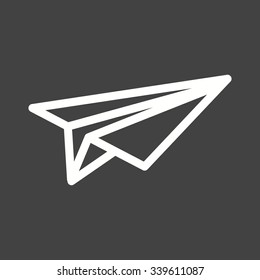 Paper, plane, sky icon vector image. Can also be used for objects. Suitable for use on web apps, mobile apps and print media.