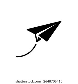Paper Plane with Smooth Trail for Freedom and Imagination