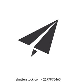 Paper plane for social media, application, communication, mobile-apps logo.