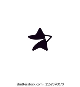 Paper Plane with Star Logo Design Inspiration
