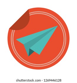 paper plane sticker