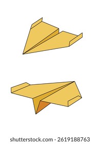 Paper plane stock illustration, airplane origami