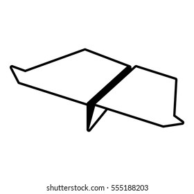 paper plane style modeling light outline vector illustration eps 10