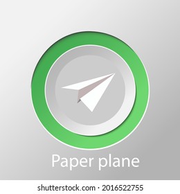 paper plane symbol on white background.