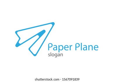 paper plane template vector icon illustration.