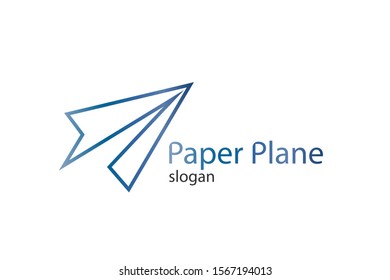 paper plane template vector icon illustration.