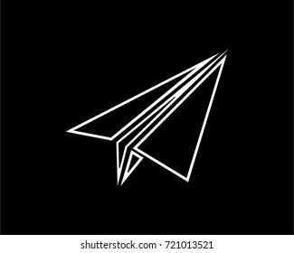 paper plane thin line icon
