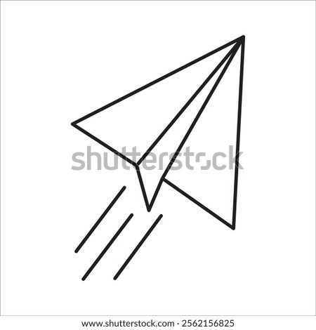 Paper plane toc icon outline vector