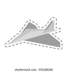 paper plane toy entertain cut line vector illustration eps 10