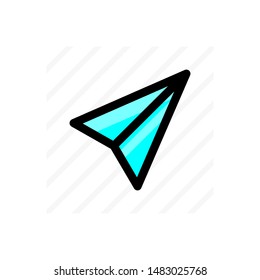 paper plane vecor icon sign