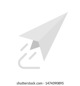 Paper Plane vector, Back to school flat design icon